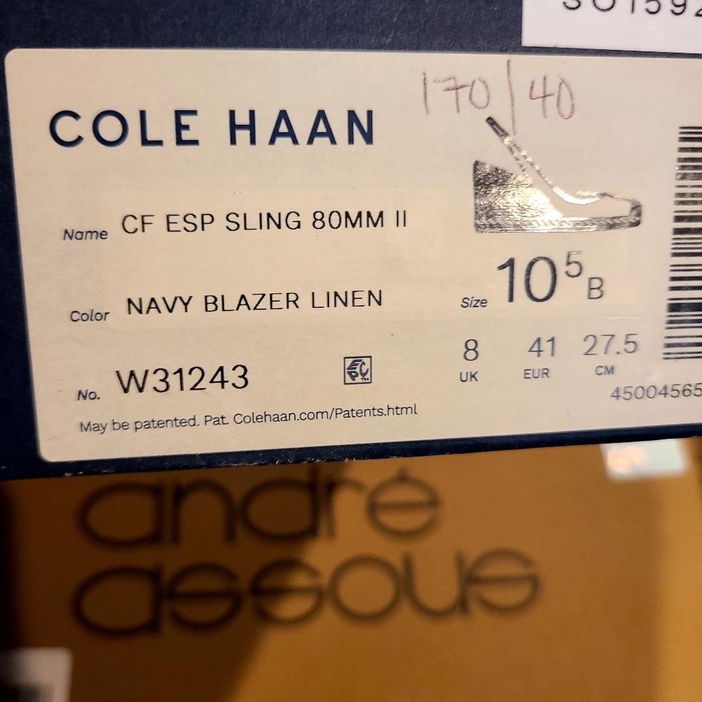 Cole Haan Women's Cloudfeel Espadrille Wedge Navy - Picture 4 of 6